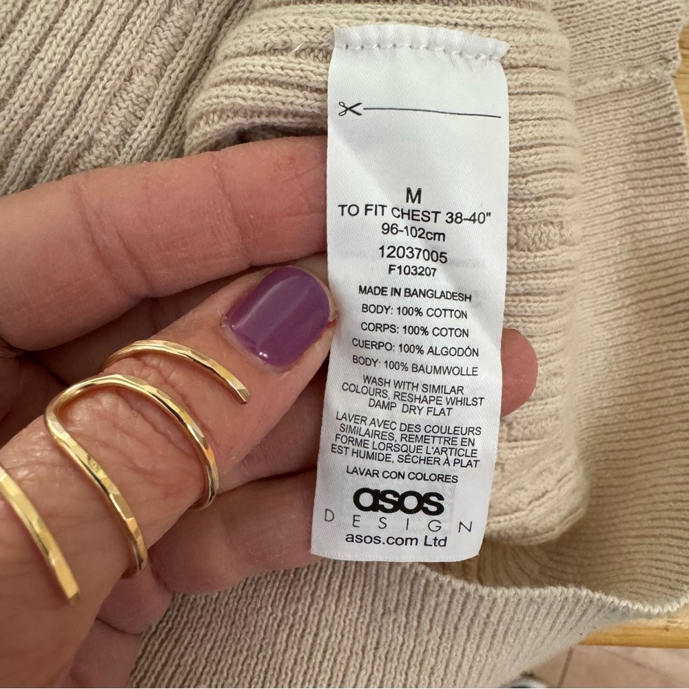 ASOS Design Cable & Rib Knit Muscle Fit Sweater - Picture 5 of 10